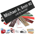 Engraved Custom Door Plate Black Plastic Office Door Sign with White Letters - Made in USA 2x10 B2