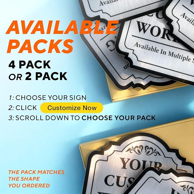 Design 24x18 In Metalic Silver Decorative Outdoor Personalized Aluminum Driveway Signs, Custom Waterproof Made In USA