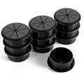 HYCC 10 Pack 2 Inch Flexible Desk Grommet,Organize Wires and Cables on Office Equipment, Computer Components, Entertainment Systems Effectively - Color: Black