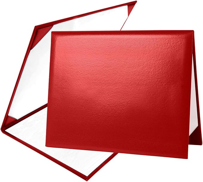 Diploma Cover 8.5” x11” Diploma Holder of Graduation Leatherette Padded Certificate（Tent Style),40-Pack