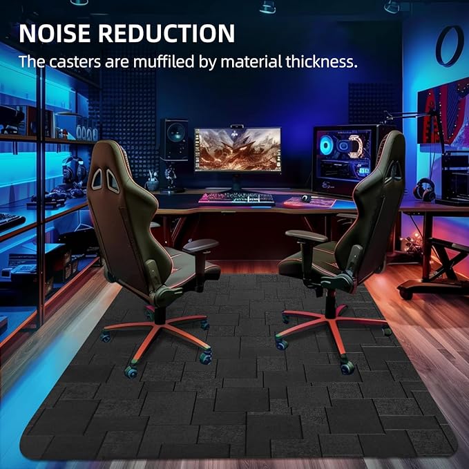 Office Chair Mat for Hard Floor, 48x36 inches Computer Chair Mat, Multi-Purpose Desk Floor Protector for Work, Home, Gaming