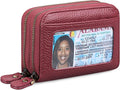 GOIACII Small Genuine Leather Wallet for Women, RFID Blocking Credit Card Holder Wallet