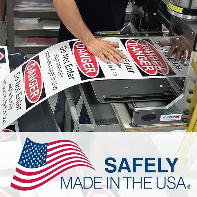 AccuformNMC Custom OSHA Style Caution Sign 7 x 10 Inches Aluminum Safety Sign, Customizable "Your Text Here", American Made Safety Tags, Signs, and Labels