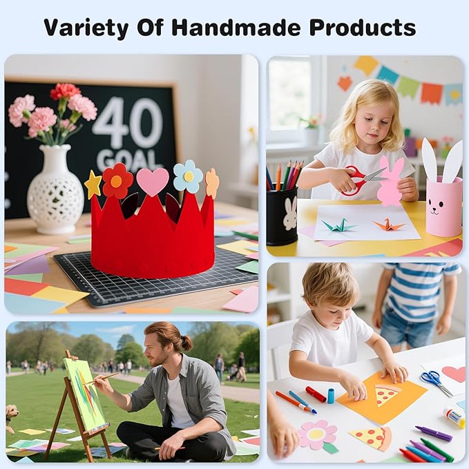 Cardstock 8.5 x 11, 10 Colors Colored Printer Paper 75 lb/200 gsm, 80 Sheets Colored Card Stock, Assorted Colors Construction Paper for Invitations, Diy Cards, Business Cards, Drawing etc