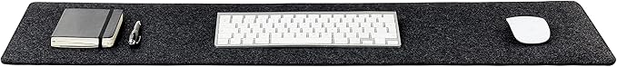 Wolvende Premium Felt Desk Mat | Large 15.75" x 36" | Multifunctional Desk Pad for Home Office | Dark Gray