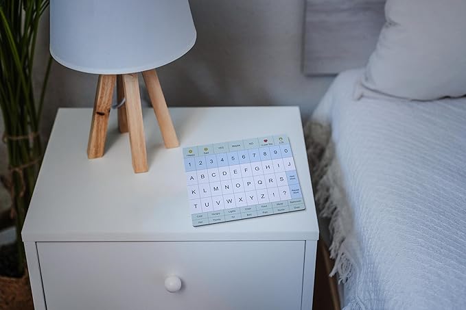 Adult Communication Board - Non-Slip, Portable Letter Chart for Non-Verbal, Stroke Recovery, Effective Visual Aids for Non-Speaking Patients, Pain Scale, QWERTY or ABC (ABC - 3 Pack)