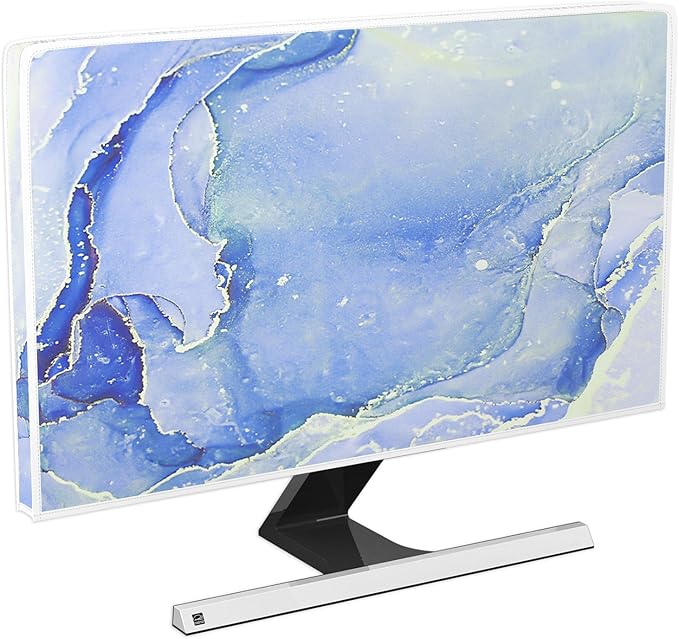 Baocicco Modern Violet Marble Waterproof TV Cover Anti-Static Dustproof Protective Cover for LCD/LED/HD 37, 38, 39 Inch Decorative Monitor Accessories Covers for Television LED LCD OLED TVs Screen