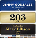 Name Plates for Doors, Custom Office Door Signs, Personalized Wall Plaques - 2.5x8 Inch, 18 Colors, (Prestige) Made in USA By My Sign Center