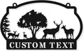 Personalized Deer Bear Metal House Numbers for Outside，Custom Address Sign for Houses，Hanging Mailbox House Number ，Lamp Post Address Plaques，Metal Name Sign Outside，Housewarming gifts，Home Decor