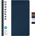 PAPERAGE Lined Spiral Journal Notebook, (Navy), 160 Pages, Large B5 Hardcover Journal for Women & Men, 10 in x 8.15 in - 100 GSM, Thick Paper, Spiral Notebook for Work, School & Journaling