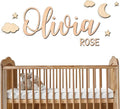 Personalized Wooden Name Sign for Nursery - Custom Name Signs for Kids Room, Personalized Nursery Name Sign - Perfect Room Decoration, Wall Name Decoration & Wedding signs, Family Name Signs (First & Middle Name - Style 2)