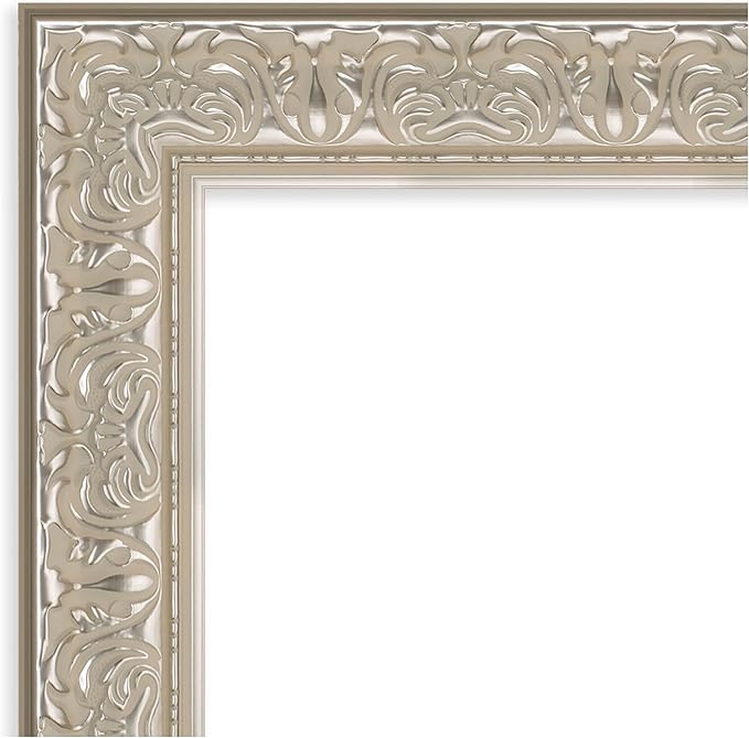 Amanti Art Silver Framed Magnetic Board 31x31 Medium Vision Board for use with Magnets, 100% Metal Sheet to Display Items as Office Decor or for Home Organization in mudroom, Kitchen or Kids Room