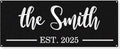 Custom Metal Name Sign,Personalized Last Name Metal Sign,Family Name Sign,Personalized Last Name Date Sign,Metal Wall Art,Last Name Signs for Home,Metal Wall Decor