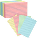 Colored Index Cards 3x5, Goefun Lined Notecards 100Pcs, 4 Color Flsahcards for Studying, Memo Cards, Office Supply, DIY, To Do List, Presentation