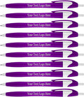SyPen Personalized Pens With your Custom Logo or Text-500 Pack Bulk-for Businesses, Parties, and Events, Custom Printed Slim Ballpoint Click Pens, Purple Barrel Color, Black Ink