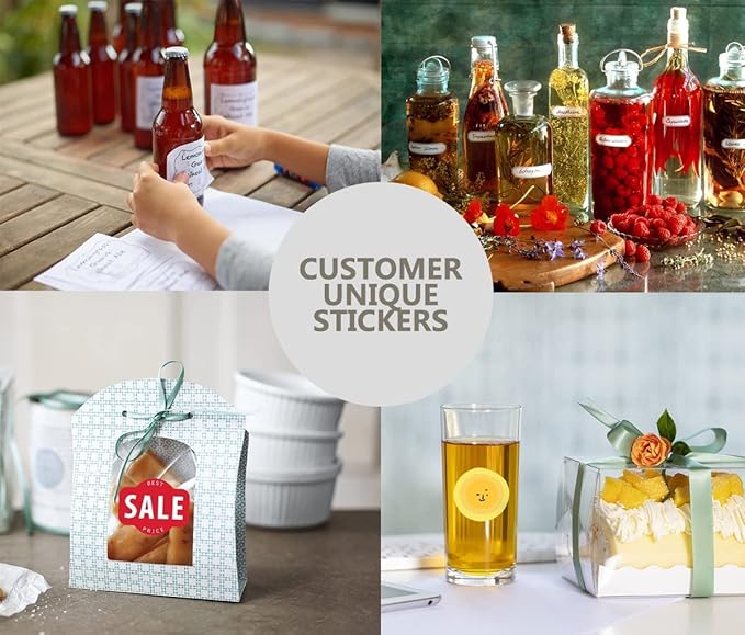 100-500 Pcs Custom Stickers Labels Personalized Labels with Any Design Image Logo Text for Business Logo,1/2/3/4 inch Customized Stickers (Rectangle-2)