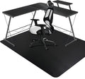 SALLOUS Chair Mat for Carpeted Floors, 46" x 60" Heavy Duty Chair Mat for Carpet, Vinyl Floor Mat with Grips, Carpeted Floor Protector Rolling Computer Desk Mat for Home Office (Black)