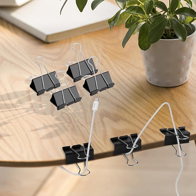 Ufmarine Extra Large Binder Clips 2 inch, (40 Pcs) Big Paper Clips for Office