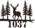 Personalized Metal Deer Address Signs for Outdoor, Custom House Number Sign, House Numbers for Outside,Address Numbers for Houses