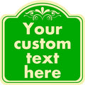 HK SIGNS Aluminum Custom Street Sign, Personalized Sign, Modern/Customizable, Green, 18*18 Inch, Office, Property, Bedroom, Promotional, Exit, Bar, Instruction, Warning, Lawn, Garage, Parking