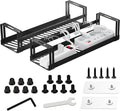 PAVSTINE Under Desk Cable Management Tray, 17 in Metal Cable Tray Basket for Wire Management, Power Strip Holder, Cord Organizer, Wire Tamer for Home/Office Desk Cable Hider Black, 2 Pack