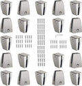 KSWLOR 20 PCS Office Desk Partition Support Bracket,Desk Divider Clamp Brackets Shelf Clip Clamp Holder Screen Clip Holders,Desk Privacy Screen Clips Clamps Sneeze Guard Bracket Support 0-1/2" Panel