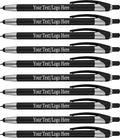 Personalized With your Custom Logo or Text Pens-Pack of 300- for Marketing, Parties, and Events, 2 in 1 Capacitive Stylus & Ballpoint Pen Compatible With Touchscreen Devices, Black Ink, Black Pens