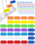 SummerBrite 36-Pack Large Cable Labels with 40 Write-On Stickers, Reusable 8-Color Wire Tags for Electronics, Cord ID & Cable Management for Home Office, PC Network - Rectangle