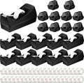 Yahenda 10 Pack Desktop Tape Dispenser Non Skid Base with Transparent Invisible Tape and Replacement Cores for Wrapping Home School Office Supplies