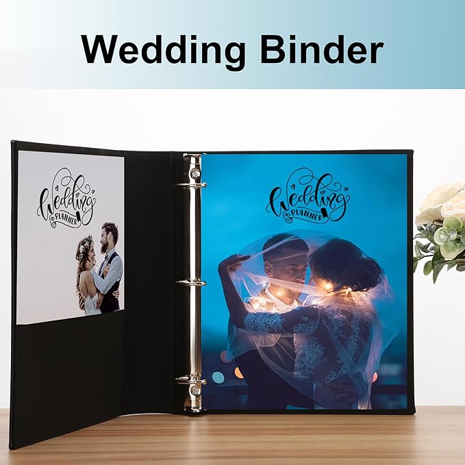 LETVPVOW 2 Pcs Vintage Hardback 3 Ring Binder 1.5 Inch, Professional Leather Binder 3 Ring, Three Ring Binders Fits 8.5 x 11, D Ring Binders for Home, School and Office- (1 Black and 1 Dark Green)
