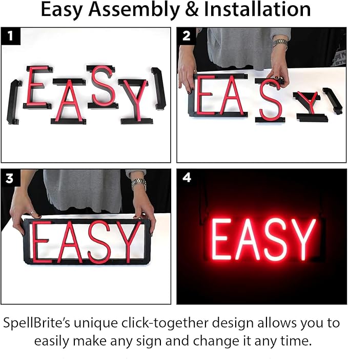 SpellBrite SERVICE Sign | Directional Sign with Neon Look, Blue LED Light Source | 24.9" x 6.3"