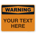 Custom Warning Sign, OSHA Sign, 24x30 Inches, 3M EGP Reflective .080 Aluminum, Fade Resistant, Indoor/Outdoor Use, Made in USA