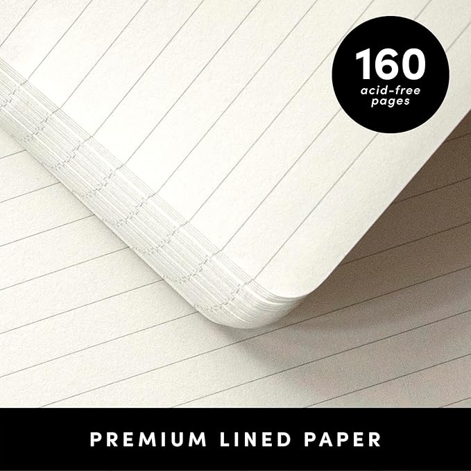 PAPERAGE Lined Spiral Journal Notebook, (Blush), 160 Pages, Large B5 Hardcover Journal for Women & Men, 10 in x 8.15 in - 100 GSM, Thick Paper, Spiral Notebook for Work, School & Journaling