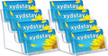xydstay Acrylic Business Card Holder for Desk,4-Tier Clear Plastic Display Stand with 4 Pockets,ldeal for Office & Workspace Organization,2 Pack
