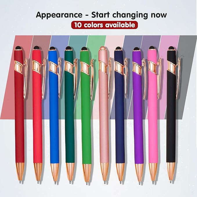 CRME 10pcs Funny Nurse Pens Set Engraving unusual Inspirational Quotes Pens Nice Pen Body has Rubber Coating Comfortable to Hold for Daily and Office Use Inspirational Gifts for Women
