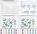 BROTOSPAC 24 PCS Clear Stamps Storage Panels,Resealable Die Cut Storage Bag, White Plastic Stamps Organizer Panels, Clear Stamp Organizer Set for Die Cutting and Decorative (24)