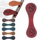 Artlaza Personalized Magnetic Leather Bookmark, 26 Letters Custom Leather Bookmarks, Handmade, Leather Magnetic Bookmark for Book Lovers Readers Women Kid(Red，Z）