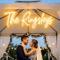 BUIZZEUOIV Custom Neon Sign, Neon Sign Customizable Large LED Wedding Neon Name, Custom Light Signage Personalized for Wedding Anniversary, Light Up Sign for Christmas Party Gift