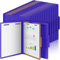 Skyygemm 72 Pcs Classification Folders Letter Size, 1 Divider Pressboard File Folder with Fasteners, Expanding File Organizer Bulk for School Teachers, Office Employee, Coworker, Staff (Purple)