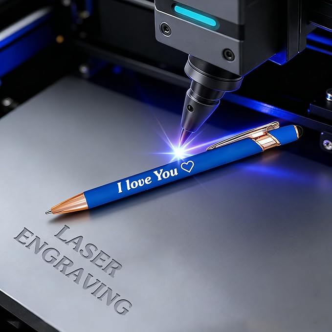 CRME Personalized Pens with Stylus Custom Pens in Bulk Customized Engraved with Name Business Logo Ideal for Birthday Wedding Party Metal Material Work Office Supplies for Women and Men Red Pen