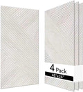 Olanglab Peel and Stick Wall Panels 4 Pack, 47.2 x 23.6 per Wall Panels, Acoustic Wall Panels, Sound Absorbing Wall Art for Home Studio and Office, Light Ash Wood Pattern, Geometric Lines