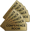 Standard Conference Room Sign - Brushed Gold - Small 10 Pack