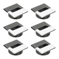 PATIKIL 2.8inch Desk Grommet, 6Pcs Cable Grommet Wire Management Cable Hole Cover Cord Organizer for Office Home Table Countertop, Black Silver