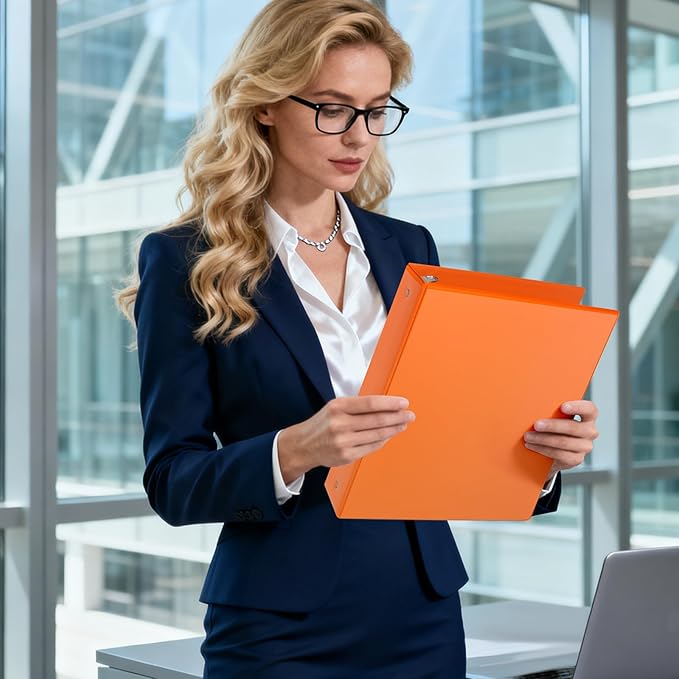 CIXILDTS 2-inch Round Ring Binder, Durable 2" 3 Ring Binder Fit Letter Size Paper, Assorted, 6-Pack