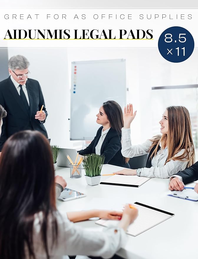 3 Pack Legal Pads 8.5 x 11 White Notepads Paper Tablets- Note Pads 8.5 x 11 Wide Ruled Pads of Paper, Writing Pads 8.5 x 11, Lined Paper Pads 8.5 x 11, Legal Notepads 8.5 x 11 In with 30 Sheets/Pad