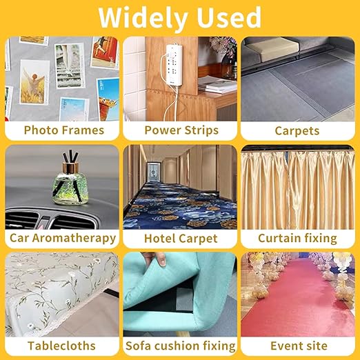 KAIYUER Thin Double Sided Tape Heavy Duty, 1.4" x 66 FT,Double Sided Fabric Tape for Crafts, Walls,Super Sticky Resistente Clear 2 Sided Tape,Easy Use Mounting Tape