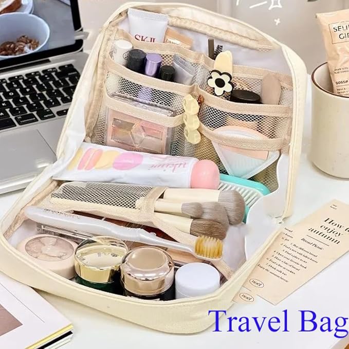 Fcteap Pencil Case Pouch Box Cute Kawaii Large Capacity Aesthetic Zipper Pen Holder Organizer Bag for Office Workspace Supplies Desk Accessories Travel (Light Pink)