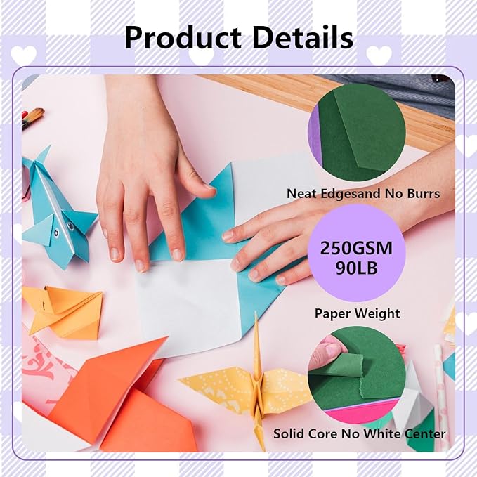 15 Sheets Pink Cardstock 12"x12",250gsm/90lb Heavyweight Cover Cardstock Paper, Thick and Smooth Card Stock Perfect for Card Making, Scrapbooking and Crafts (Pink)