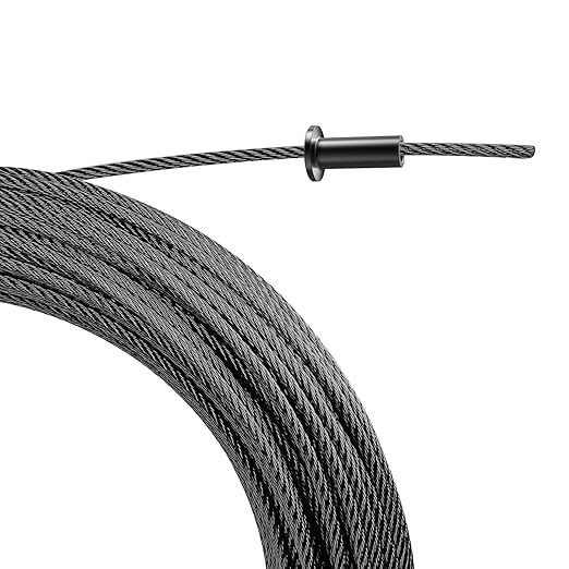 BLIKA 80 Pack Black Stainless Steel Protector Sleeves for 1/8" Deck Cable Railing, for Wood/Composite Posts, T316 Marine Grade, Black Cable Railing Protector Sleeves