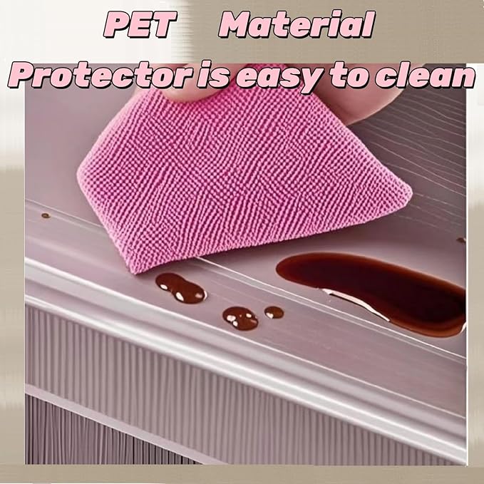 Clear Edge Protector Strip,2in Width x6.6ft Length(5cmx2m),Self Adhesive Protective Corner Bumper for Cabinet Doors,desks, Glass, Dining Tables, Furniture, Kitchen countertops